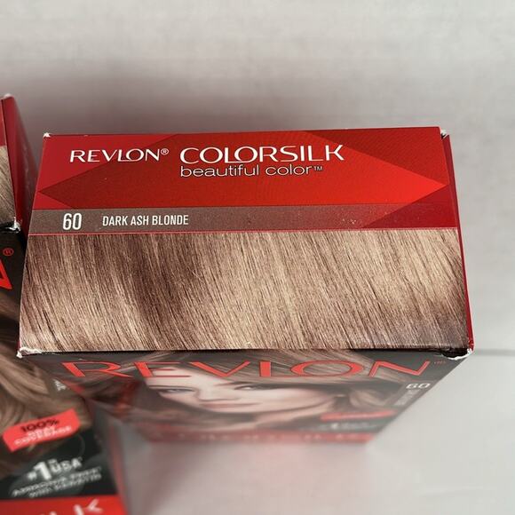 Revlon Colorsilk Hair Color Permanent Dye Keratin 60 Dark Ash Blonde Lot of 2 - Picture 5 of 6